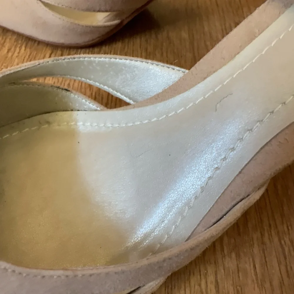 Ann Taylor Nude Pointed-Toe Ankle-Strap Pumps - Picture 7 of 9